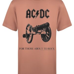 Ac/Dc  For Those About To Rock Brown Mens t- shirt