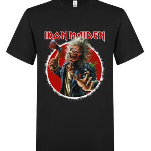 Iron Maiden Axe Eddie Exploding Circle Back and Front t- shirt