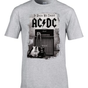 Ac/Dc In Rock We Trust Grey t- shirt