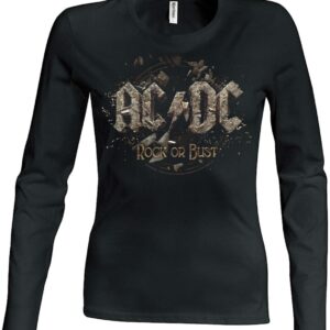 Ac/Dc Rock Or Bust Girlie Longsleeve t- shirt