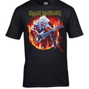 Iron Maiden Eddie Live Flames t- shirt