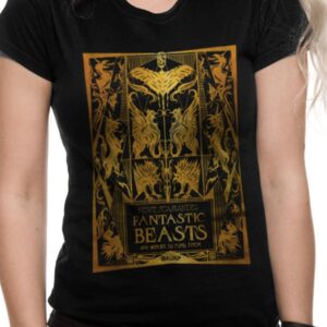 Crimes Of Grindelwald - Gold Foil Book Cover  t- shirt Girlie