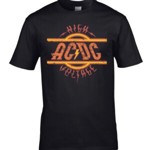 Ac/Dc High Voltage Mens Black  t- shirt